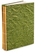 Product Image. Title: Sage Crinkle Handmade Nepal Blank Journal 6x8.25
