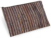 Product Image. Title: Recycled Newspaper Plastic Accessory Pouch (10''x6.5''x.25'')