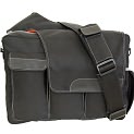 Product Image. Title: Diaper Dude Messenger Diaper Bag with Flap - Black