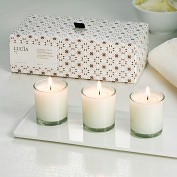 Product Image. Title: Goat Milk & Linseed Votive Trio Set