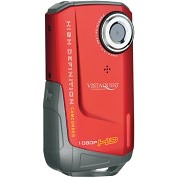 Product Image. Title: VistaQuest DV-820 Digital Camcorder - 2" LCD - CMOS - Full HD - Red