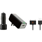Product Image. Title: PowerDuo AC & DC Chargers for iPod, iPhone and iPad in Black