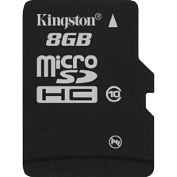 Product Image. Title: Kingston SDC10/8GB 8 GB MicroSD High Capacity (microSDHC) - 1 Card