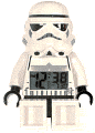 Product Image. Title: LEGO Star Wars Storm Trooper minifigure clock
