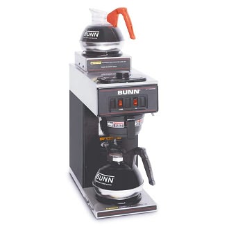 BUNN VP17 2 12 Cup Pourover Commercial Coffee Brewer w2 Warmers Bla