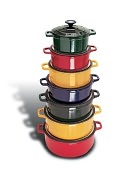 Product Image. Title: Paderno World Cuisine 6 1/4" Blue Round Dutch Oven
