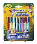 Product Image. Title: Crayola 16ct Pip-Squeaks Washable Glitter Glue