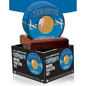 Product Image. Title: Toronto Blue Jays Coasters with Game Used Dirt - Set of 4