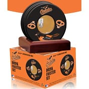 Product Image. Title: Baltimore Orioles Coasters with Game Used Dirt - Set of 4