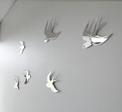 Product Image. Title: Chrome Tweet Wall Decor, Set of 6