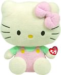 Product Image. Title: Hello Kitty Pink Overalls 13 inch Ty Beanie Babies Plush Doll