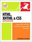 Book Cover Image. Title: HTML, XHTML & CSS (Visual QuickStart Guide Series), Author: by Elizabeth  Castro