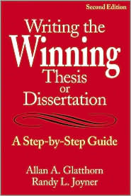 Writing the Winning Thesis or Dissertation by Randy L. Joyner: Book Cover