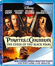 Pirates of the Caribbean - The Curse of the Black Pearl with Johnny Depp: Blu-ray Cover
