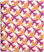 Product Image. Title: Jonathan Adler Jet Set Cover in Pink and Orange