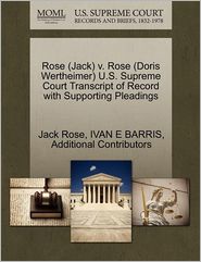 Rose  V. Rose  U.S. Supreme Court Transcript Of Record With 
