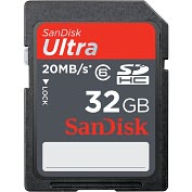 Product Image. Title: SanDisk 32GB Ultra Secure Digital High Capacity (SDHC) High Performance Card - Class 6