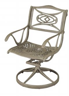 Home Styles Malibu Taupe Swivel Dining Patio Chair