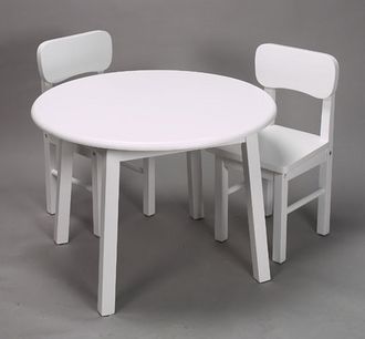 Giftmark Round White Table and Chair Set - 1407W