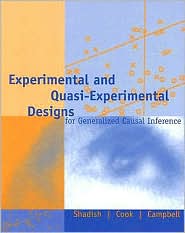 Experimental and Quasi Experimental Designs for Generalized Causal Inference by William R. Shadish: Book Cover
