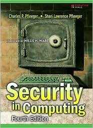 Security in Computing by Charles P. Pfleeger: Book Cover