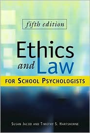 Ethics and Law for School Psychologists by Susan Jacob: Book Cover