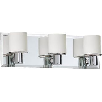 Lieberman V020-3W-PC 3-Light Vanity with White Frosted Shade - Polished Chrome