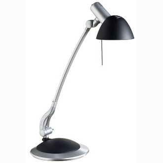 Lieberman DLH5001-BK 1-Light Table Lamp with 40W Bulb - Black-Silver