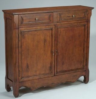 AA Importing 47733 Console Cabinet Brown Finish