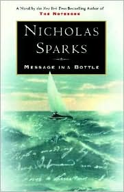Message in a Bottle by Nicholas Sparks: Book Cover