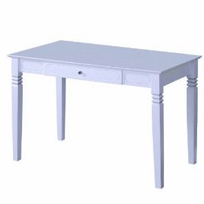Walker Edison DW48S30WH Elegant Solid Wood Desk - White