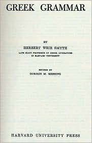 Greek Grammar by Herbert Weir Smyth: Book Cover
