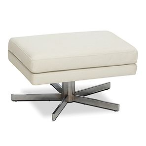 Avenue Six 240030 Yield Ottoman in White Vinyl