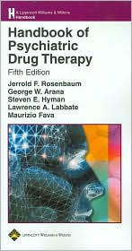 Handbook of Psychiatric Drug Therapy by Jerrold F. Rosenbaum: Book Cover