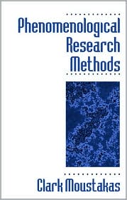Phenomenological Research Methods by Clark Moustakas: Book Cover