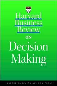 Harvard Business Review on Decision Making (Harvard Business Review Paperback Series) by Peter Ferdinand Drucker: Book Cover