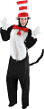 Product Image. Title: Dr. Seuss Cat in Hat Deluxe Adult Costume: S/M (6-8)