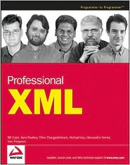 Professional XML by Bill Evjen: Book Cover