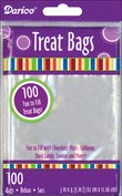 Product Image. Title: Treat Bags 3"X4-3/4" 100/Pkg-Clear