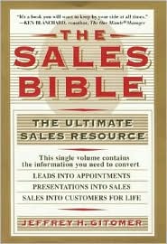The Sales Bible by Jeffrey Gitomer: Book Cover