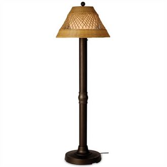 Patio Living 16207 Floor Lamp - Bronze with Honey Shade