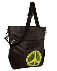 Amy Michelle Eco Baby Street Tote (Black/Peace Logo)