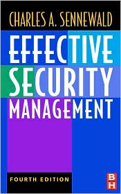 Effective Security Management by Charles A. Sennewald: Book Cover