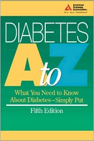 Diabetes A to Z by American Diabetes Association: Book Cover