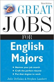 Great Jobs for English Majors by Julie DeGalan: Book Cover
