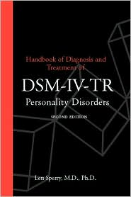 Handbook of Diagnosis and Treatment of DSM-IV-TR Personality Disorders by * Sperry: Book Cover