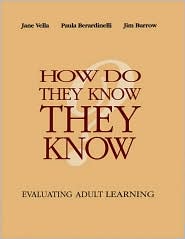 How Do They Know They Know? by Jane Vella: Book Cover