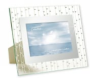 Product Image. Title: Celestial Clear Mirrored Border with Rhinestones Embellishment Frame 4x6