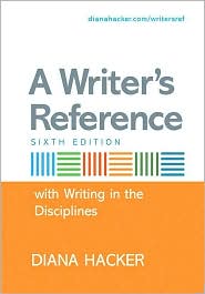 Writer's Reference with Help for Writing in the Disciplines by Diana Hacker: Book Cover