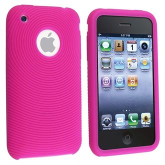 BasAcc - Textured Silicone Skin Case Compatible With Apple&reg; iPhone&reg;, Hot Pink